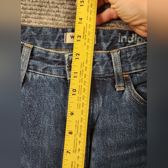 Wrangler Wanderer Flare Jeans Womens Sz 29x34 Blue High Rise Indigood Western - Picture 14 of 16